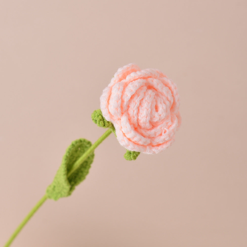 Finished Sunflower Handmade Knitted Artificial Flower Faux Yarn Flower Decoration Sunflower Flower Valentine's Day Teacher's Day Gift