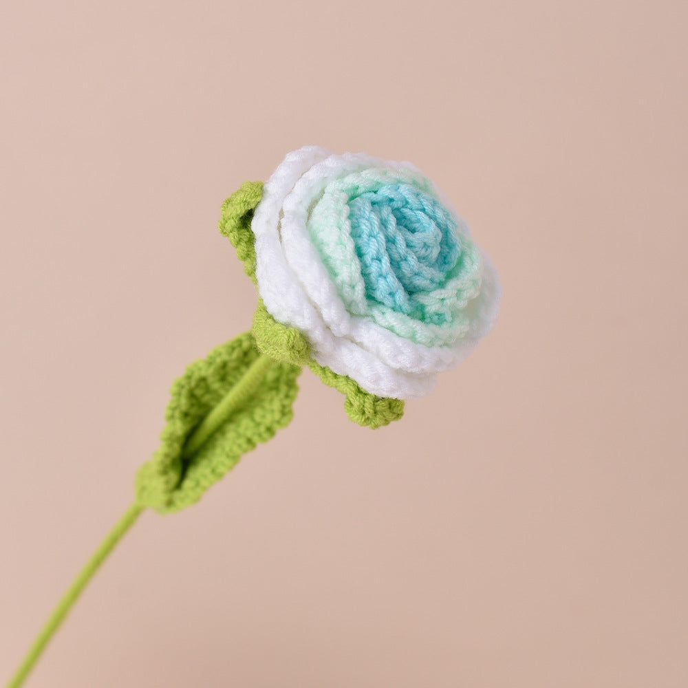 Finished Sunflower Handmade Knitted Artificial Flower Faux Yarn Flower Decoration Sunflower Flower Valentine's Day Teacher's Day Gift