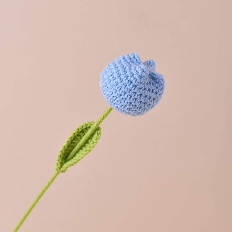 Finished Sunflower Handmade Knitted Artificial Flower Faux Yarn Flower Decoration Sunflower Flower Valentine's Day Teacher's Day Gift