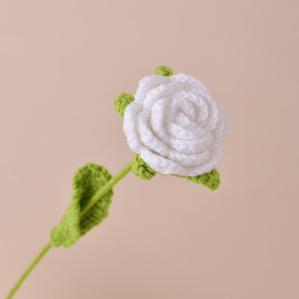 Finished Sunflower Handmade Knitted Artificial Flower Faux Yarn Flower Decoration Sunflower Flower Valentine's Day Teacher's Day Gift