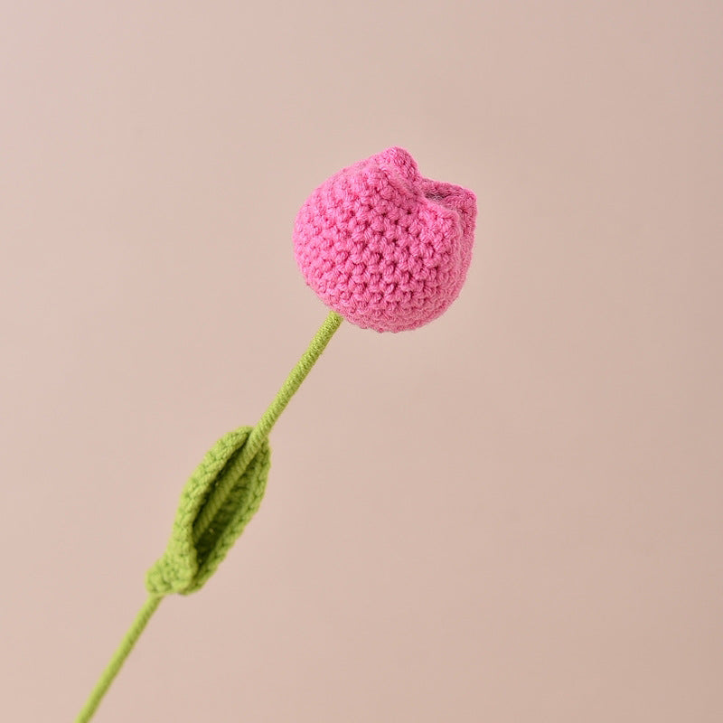 Finished Sunflower Handmade Knitted Artificial Flower Faux Yarn Flower Decoration Sunflower Flower Valentine's Day Teacher's Day Gift