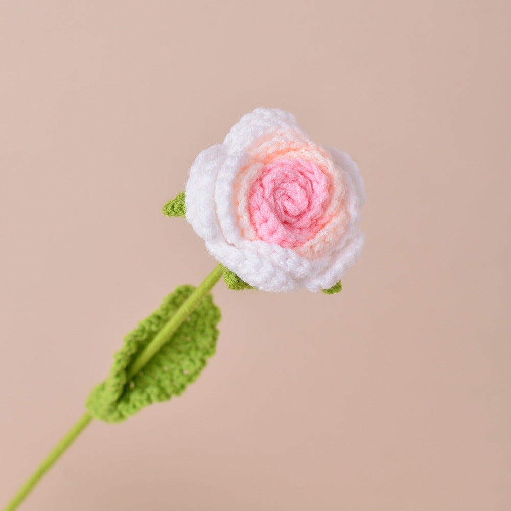 Finished Sunflower Handmade Knitted Artificial Flower Faux Yarn Flower Decoration Sunflower Flower Valentine's Day Teacher's Day Gift