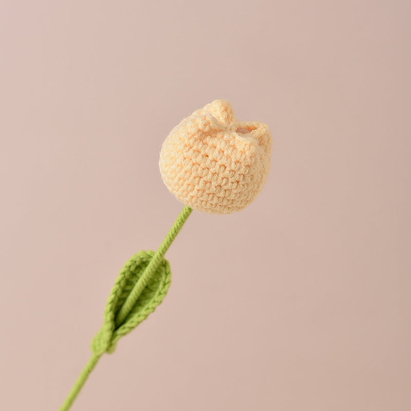 Finished Sunflower Handmade Knitted Artificial Flower Faux Yarn Flower Decoration Sunflower Flower Valentine's Day Teacher's Day Gift