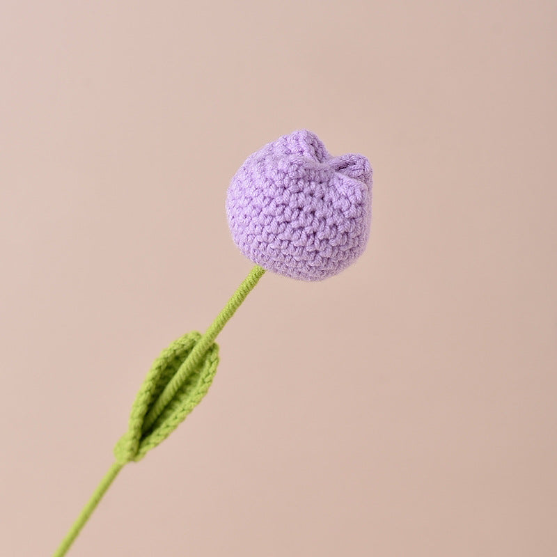 Finished Sunflower Handmade Knitted Artificial Flower Faux Yarn Flower Decoration Sunflower Flower Valentine's Day Teacher's Day Gift