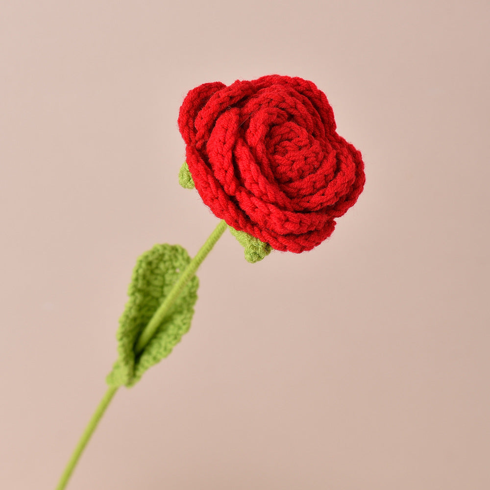 Finished Sunflower Handmade Knitted Artificial Flower Faux Yarn Flower Decoration Sunflower Flower Valentine's Day Teacher's Day Gift