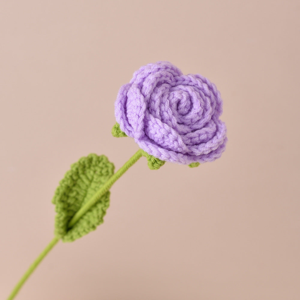 Finished Sunflower Handmade Knitted Artificial Flower Faux Yarn Flower Decoration Sunflower Flower Valentine's Day Teacher's Day Gift