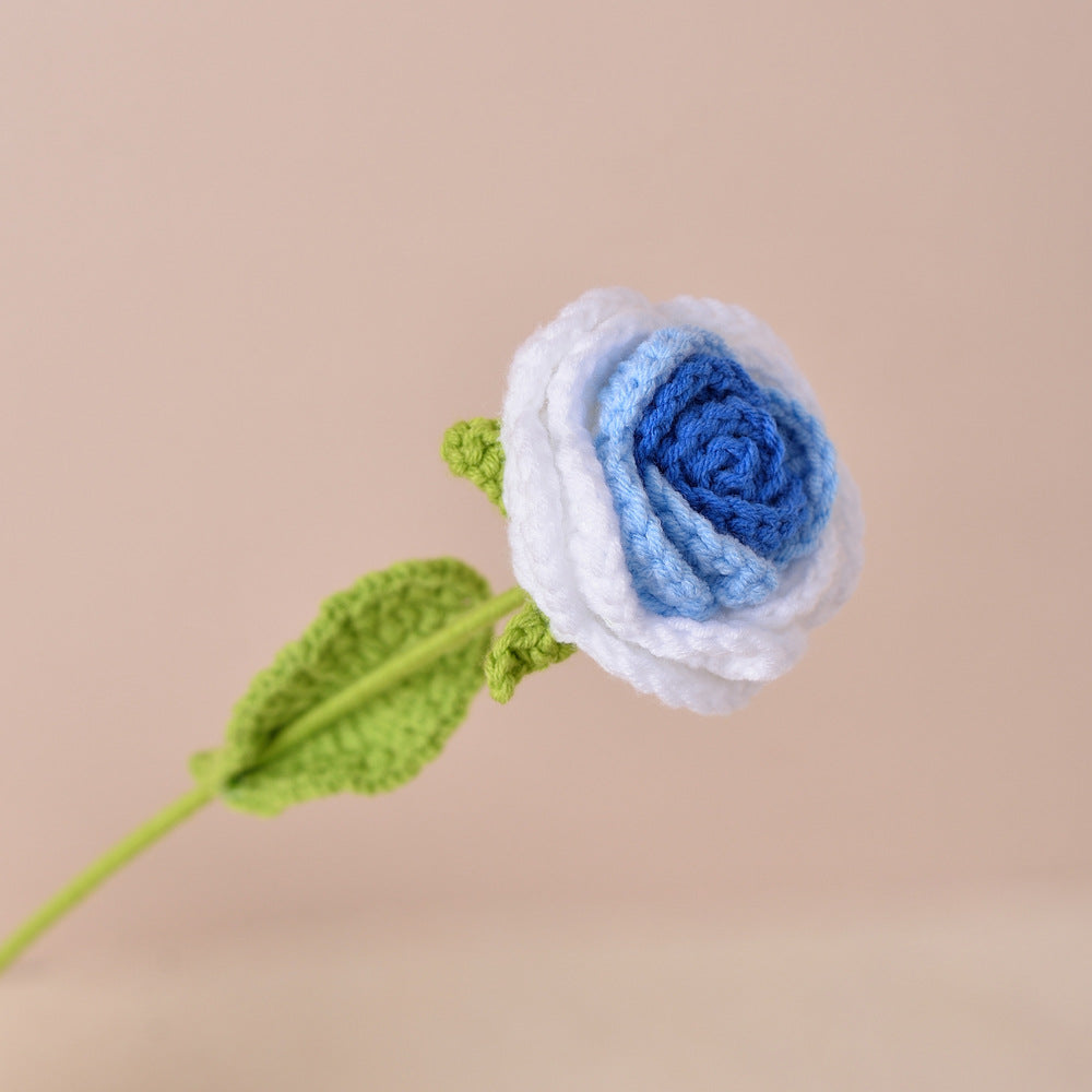 Finished Sunflower Handmade Knitted Artificial Flower Faux Yarn Flower Decoration Sunflower Flower Valentine's Day Teacher's Day Gift