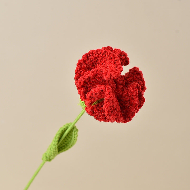 Finished Sunflower Handmade Knitted Artificial Flower Faux Yarn Flower Decoration Sunflower Flower Valentine's Day Teacher's Day Gift