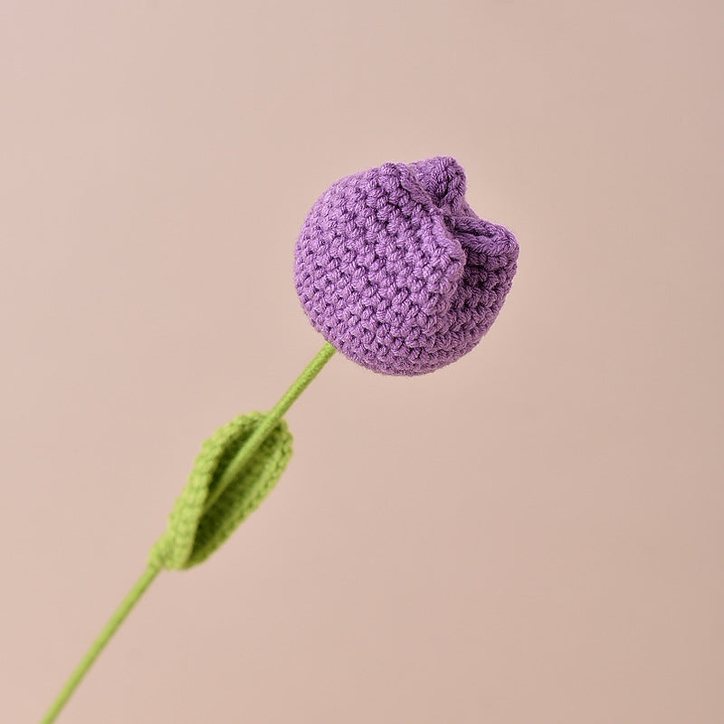Finished Sunflower Handmade Knitted Artificial Flower Faux Yarn Flower Decoration Sunflower Flower Valentine's Day Teacher's Day Gift