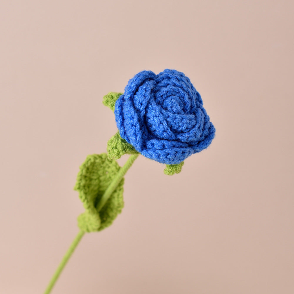 Finished Sunflower Handmade Knitted Artificial Flower Faux Yarn Flower Decoration Sunflower Flower Valentine's Day Teacher's Day Gift