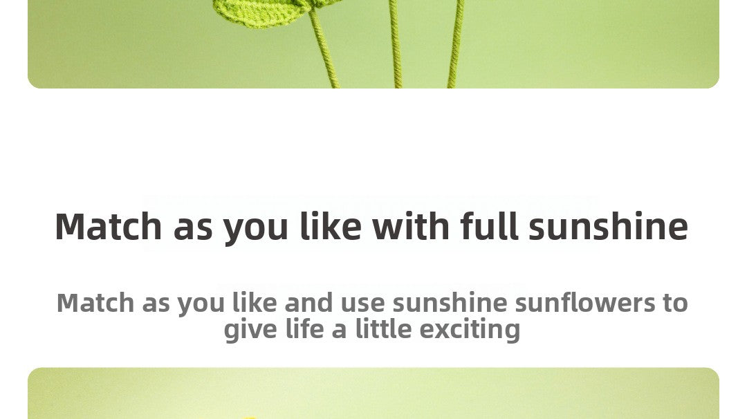 Finished Sunflower Handmade Knitted Artificial Flower Faux Yarn Flower Decoration Sunflower Flower Valentine's Day Teacher's Day Gift