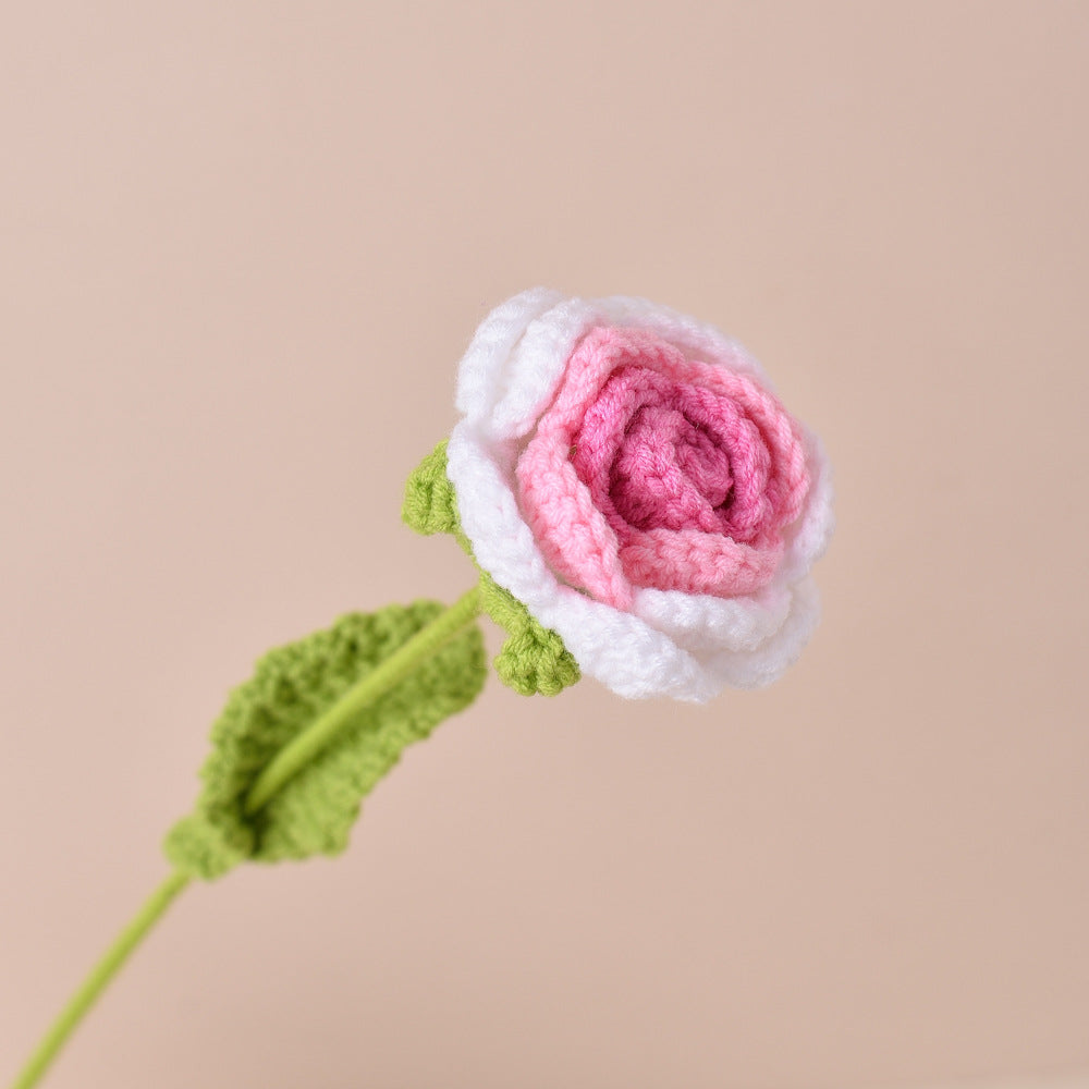 Finished Sunflower Handmade Knitted Artificial Flower Faux Yarn Flower Decoration Sunflower Flower Valentine's Day Teacher's Day Gift