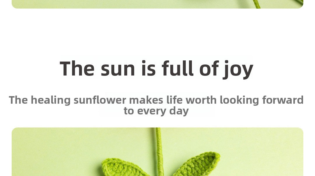 Finished Sunflower Handmade Knitted Artificial Flower Faux Yarn Flower Decoration Sunflower Flower Valentine's Day Teacher's Day Gift