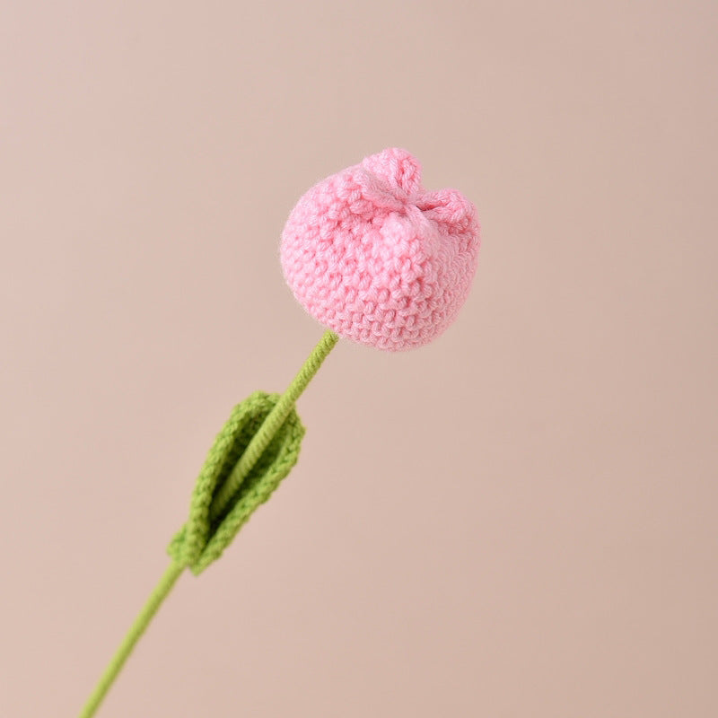 Finished Sunflower Handmade Knitted Artificial Flower Faux Yarn Flower Decoration Sunflower Flower Valentine's Day Teacher's Day Gift